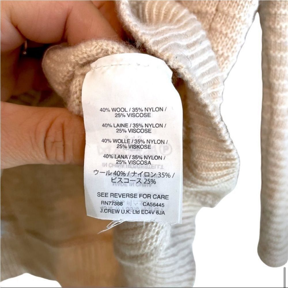 J Crew Wool Viscose Blend Ribbed Sweater - Picture 9 of 10